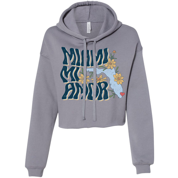 Miami mi Amor Florida Cropped Hoodie