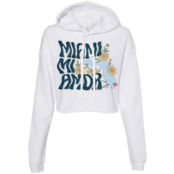 Miami mi Amor Florida Cropped Hoodie