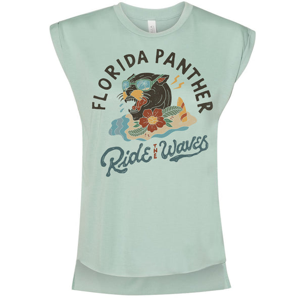 Florida Panther Rolled Sleeve Tank