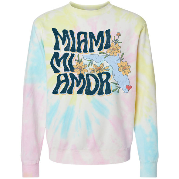 Miami mi Amor Florida Tie Dye Florida Sweater