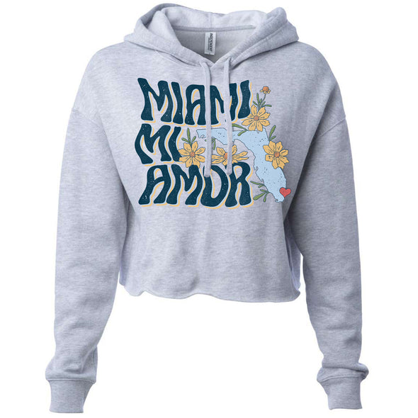 Miami mi Amor Florida Cropped Hoodie