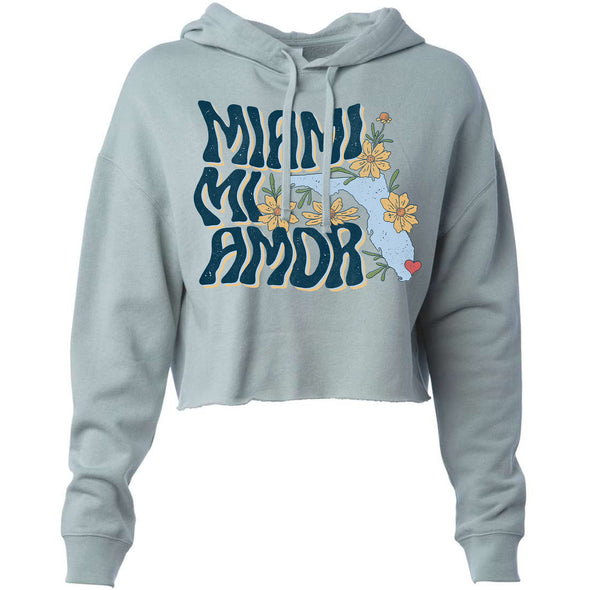 Miami mi Amor Florida Cropped Hoodie