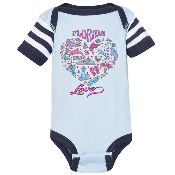 Florida Love Stripes Baby Onesie