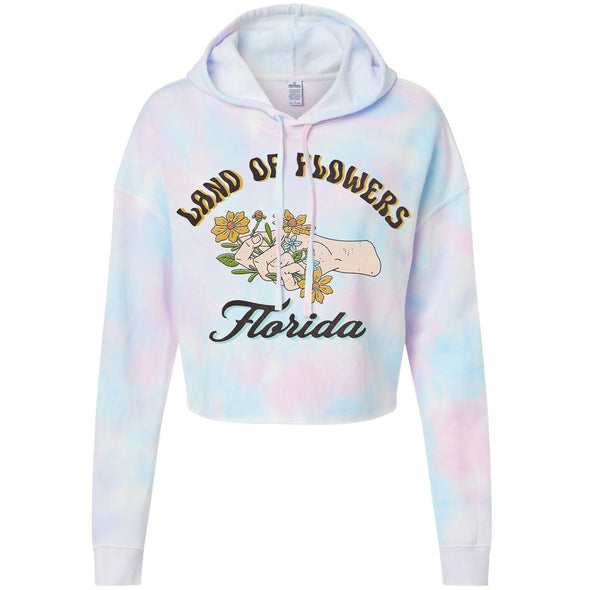 Land of Flowers Florida Cropped Hoodie