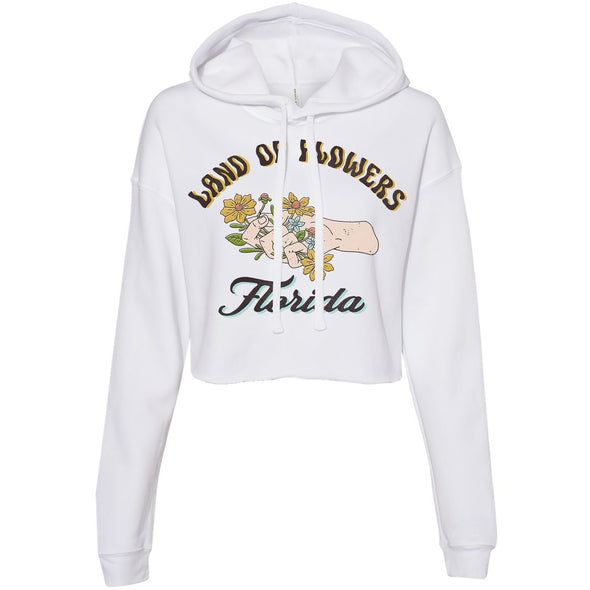 Land of Flowers Florida Cropped Hoodie