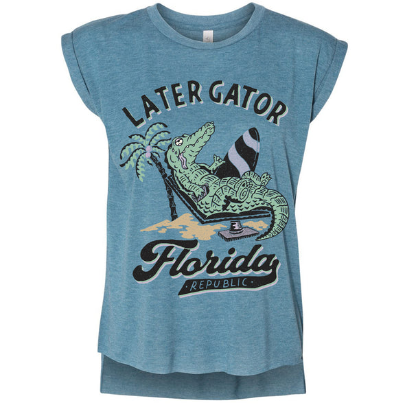 Later Gator Florida Rolled Sleeve Tank