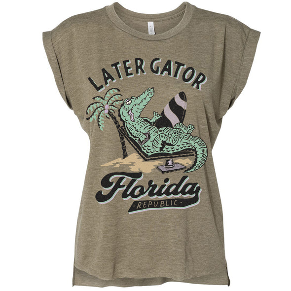 Later Gator Florida Rolled Sleeve Tank