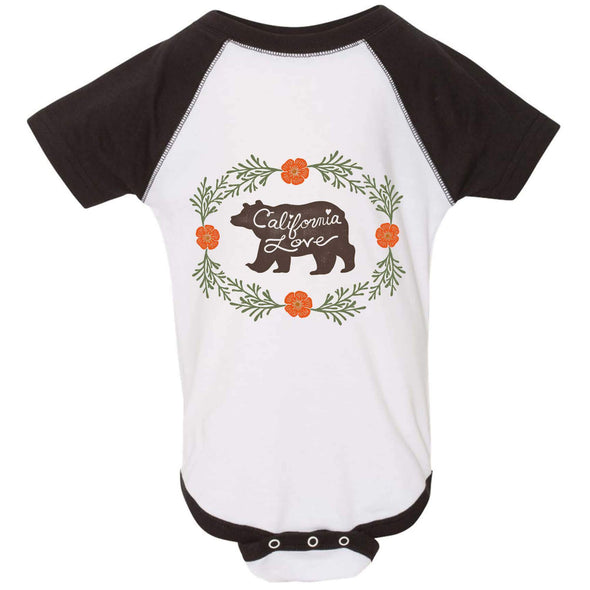 Bear CA Love Baseball Baby Onesie-CA LIMITED