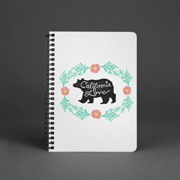 Bear CA Love White Spiral Notebook-CA LIMITED