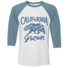 Bear Poppy Blossom Baseball Tee-CA LIMITED