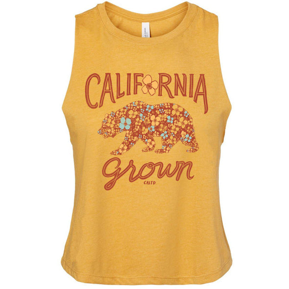 Bear Poppy Blossom Cropped Tank-CA LIMITED