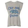 Bear Poppy Blossom Rolled Sleeve Tank-CA LIMITED