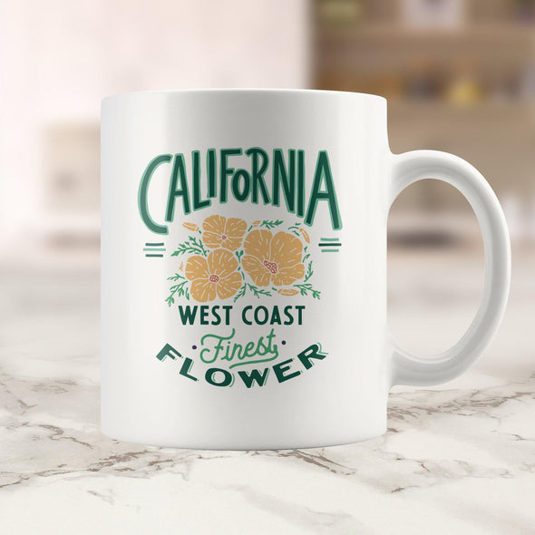 CA Finest Poppies Green Ceramic Mug-CA LIMITED