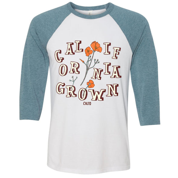 CA Grown Poppies Baseball Tee-CA LIMITED