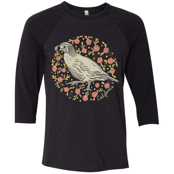 CA Poppy Quail Baseball Tee-CA LIMITED