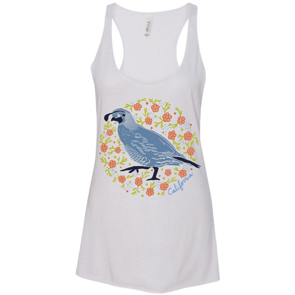 CA Poppy Quail Racerback Tank-CA LIMITED