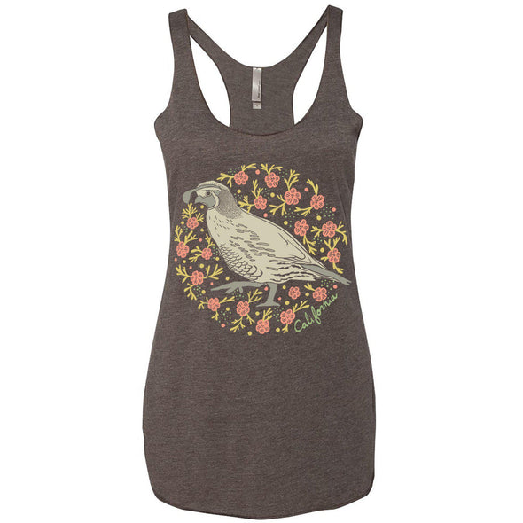 CA Poppy Quail Racerback Tank-CA LIMITED