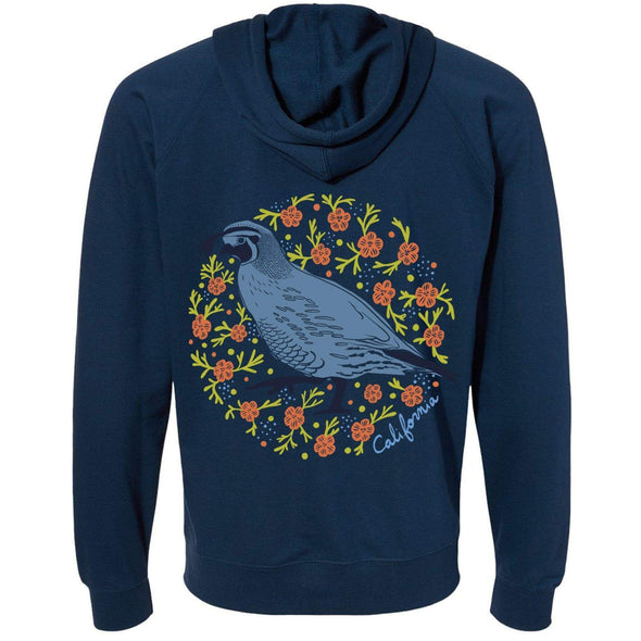 CA Poppy Quail Raglan Zipper Hoodie-CA LIMITED