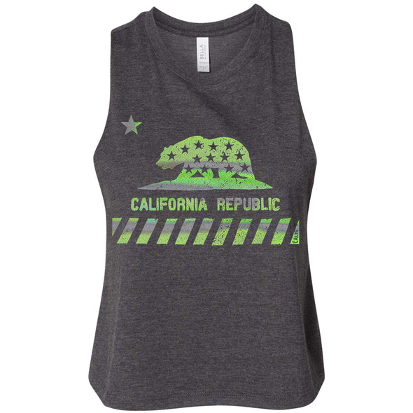 CA Star Flag Cropped Tank-CA LIMITED