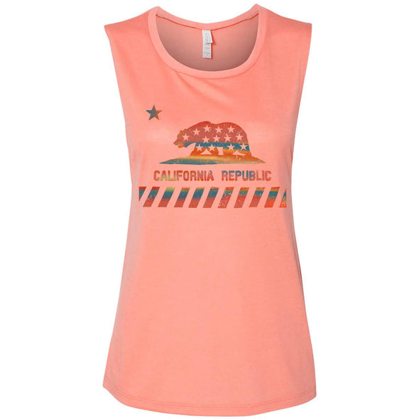 CA Star Flag Muscle Tank-CA LIMITED