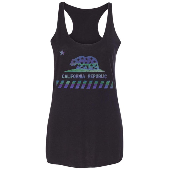 CA Star Flag Racerback Tank-CA LIMITED