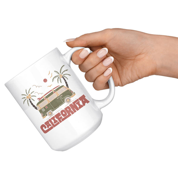 Cali Van Green Ceramic Mug-CA LIMITED