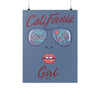 California Girl Glasses Blue Poster-CA LIMITED