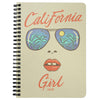 California Girl Glasses Cream Spiral Notebook-CA LIMITED