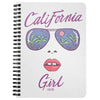 California Girl Glasses White Spiral Notebook-CA LIMITED