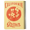 California Grown Circle Cream Spiral Notebook-CA LIMITED