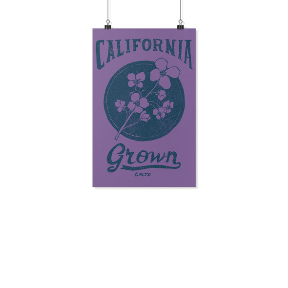 California Grown Circle Purple Poster-CA LIMITED