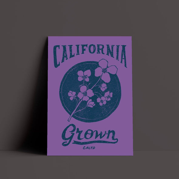 California Grown Circle Purple Poster-CA LIMITED