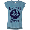 California Grown Circle Rolled Sleeve Tank-CA LIMITED