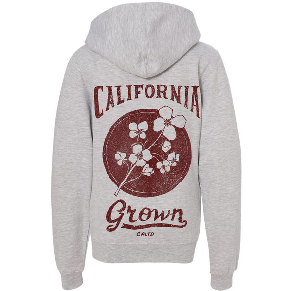 California Grown Circle Youth Zip Up Hoodie-CA LIMITED