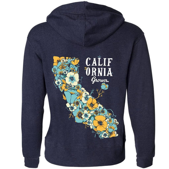 California Grown Navy Zip hoodie-CA LIMITED