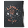 California Is For Dreamers Black Spiral Notebook-CA LIMITED