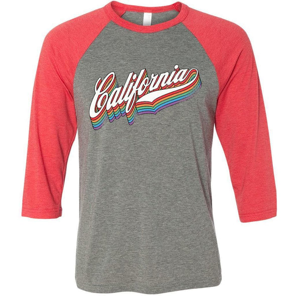 California Rainbow Baseball Tee-CA LIMITED