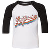 California Rainbow Toddler Baseball Tee-CA LIMITED