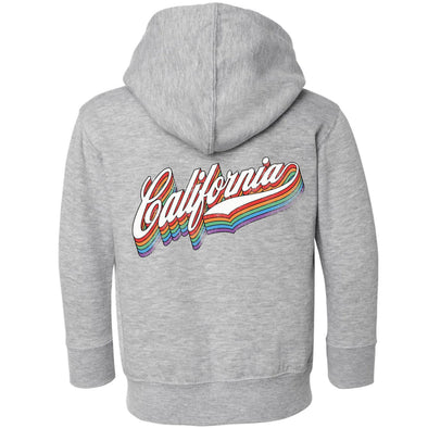 California Rainbow Toddlers Zip Up Hoodie-CA LIMITED