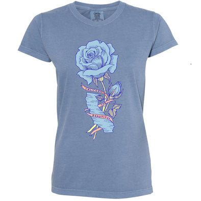 California Rose Blue Tee-CA LIMITED