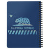 California Star Flag Blue Spiral Notebook-CA LIMITED