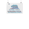 California Star Flag White Poster-CA LIMITED