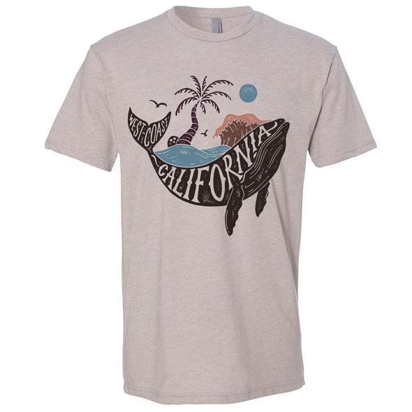 California Whale Ash Tee-CA LIMITED