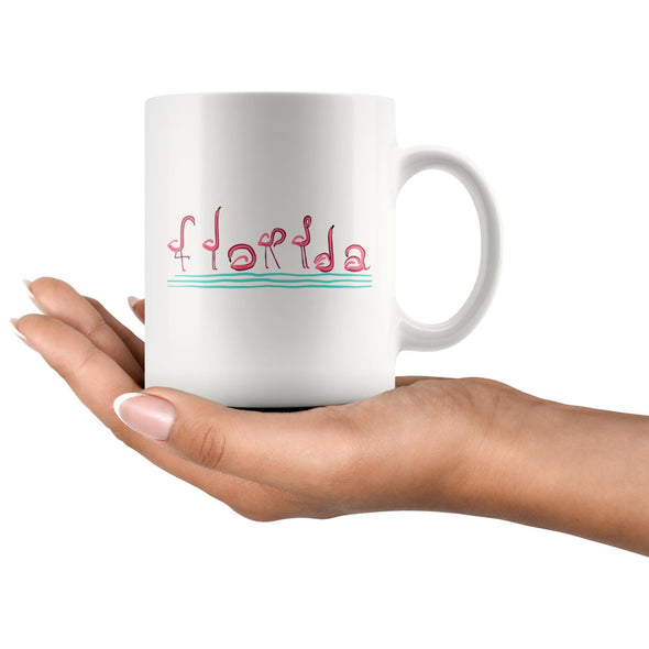 Curvy Flamingos FL Ceramic Mug-CA LIMITED