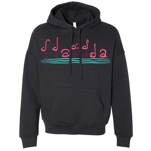 Curvy Flamingos FL Drop Shoulder Hoodie-CA LIMITED