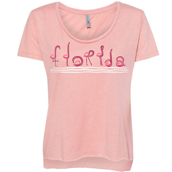 Curvy Flamingos FL High Low Top-CA LIMITED