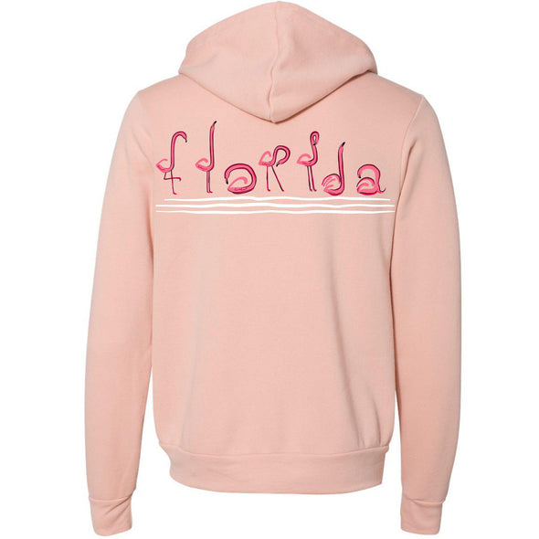 Curvy Flamingos FL Zipper Hoodie-CA LIMITED