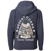 Desert Guard Texas Raglan Toddlers Zip Up Hoodie-CA LIMITED