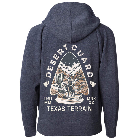 Desert Guard Texas Raglan Toddlers Zip Up Hoodie-CA LIMITED