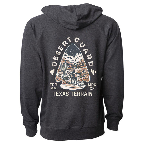 Desert Guard Texas Raglan Zipper Hoodie-CA LIMITED